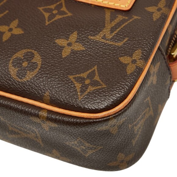 LOUIS VUITTON Brown Monogram Leather Pochette Shoulder Bag - Picture 5 of 12